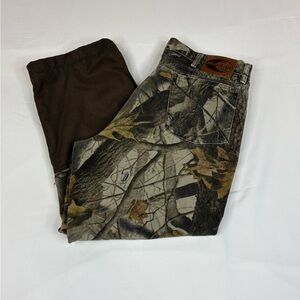 Wrangler Mens Pro Gear Brush Pants 40x30 Green Brown Brush Guard Hunting PG101NB